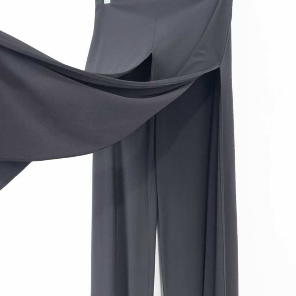 Vintage Joseph Ribkoff Layered Wide Leg Pull On‎ Stretch Knit Pants Size 6 Black - Picture 9 of 16